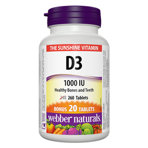 Webber Naturals Vitamin D 1000 IU 260 tablets
