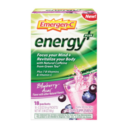 Emergen-C Energy+ Blueberry Acai 18 singles/box