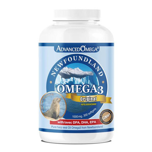 AdvancedOmega Newfoundland Harp Seal Oil 1,000mg with DPA, DHA, EPA 300 softgels