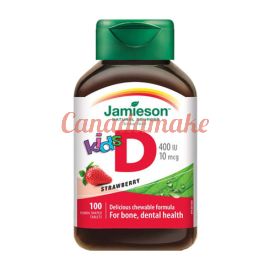 Jamieson Kids Chewable Vitamin D 400IU 10mcg 100tablets