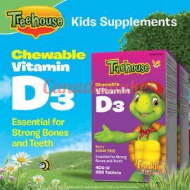 Treehouse Chewable Vitamin D3 400 IU Berry Flavour 2 x 250 tab