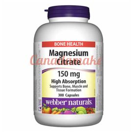 webber naturals Magnesium Citrate 150 mg 300 Capsules