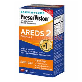 PreserVision Eye Vitamin and Mineral Supplement AREDS2 Formula 60 Softgel Capsules