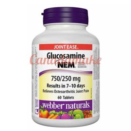 Webber naturals Glucosamine with NEM Natural Eggshell Membrane 750/250 mg 60 Tablets