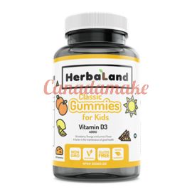 Herbaland Classic Gummy for Kids: Vitamin D 60 Gummies 