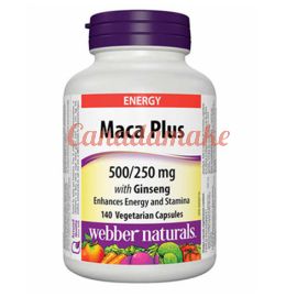 Webber Naturals Maca Plus with Ginseng 140 vegetarian capsules