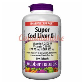 webber naturals Super Cod Liver Oil Softgels 300 count