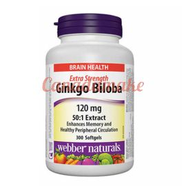 Webber Naturals Ginkgo Biloba 120 mg 300 softgels