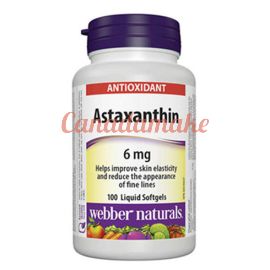 Webber Naturals Astaxanthin 6mg 100 softgels