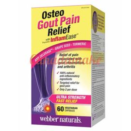 Webber Naturals Osteo Gout Pain Relief with InflamEase 60 capsules