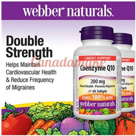 Webber Naturals CoQ10 200mg 2 x 60 softgels