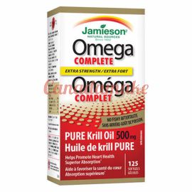 Jamieson Omega Complete Super Krill 500 MG Extra Strength  125 Softgels