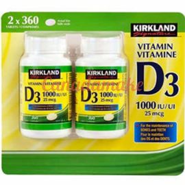 Kirkland Signature Vitamin D3 1000 IU 2 packs