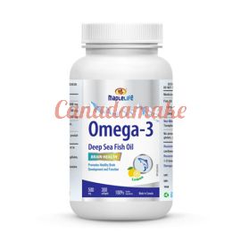 Maplelife Deep Sea Fish Oil Omega-3 Lemon 500mg 300 Softgels