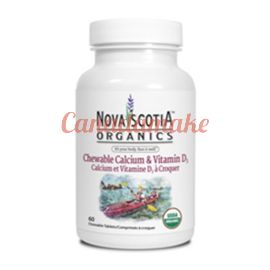 Nova Scotia Organics Calcium + Vitamin D3  60 chewable tab 