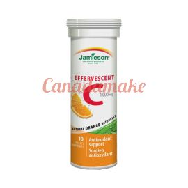 Jamieson Effervescent C 1000 mg Orange 10 tabs/tube 10x1 tubes