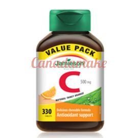 Jamieson Chewable Vit C 500 mg Tangy Orange 330 tablets