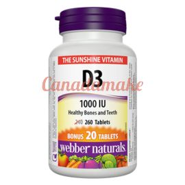 Webber Naturals Vitamin D 1000 IU 260 tablets