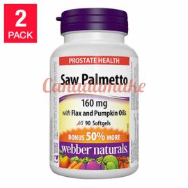 Webber Naturals Saw Palmetto Extract 160 mg 2 x 90 softgels