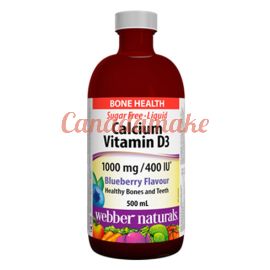 Webber Naturals Liquid Calcium plus Vitamin D Blueberry Flavour  500 ml