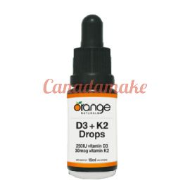 Orange Vitamin D3 250 IU And K2 30 mcg With Organic Coconut Oil 15 ml