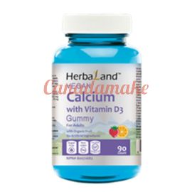 Herbaland Gummy for Adults: Calcium & D 60 Gummies 