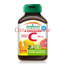 Jamieson Vitamin C Chewable 500 mg Citrus Fruit 120 tablets