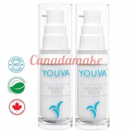 Youva Dynamic Duo: Bounce Back Organic Serum and Bright Eyes Organic Anti-aging Cream