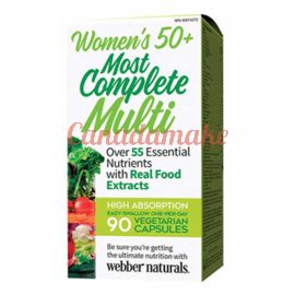 Webber Naturals Women’s 50+Most Complete Multi 90 vegetarian capsules