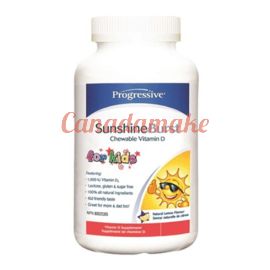 Progressive Sunshine Burst Vitamin D for Kids Natural Lemon Flavour 120 Softgels