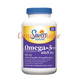 Swiss Naturals Omega-3 Adult50+ with CoQ10 680mg 60softgels