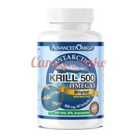 AdvancedOmega Antarctic Krill Oil 500mg with DHA, EPA, Astaxanthin 60 softgels