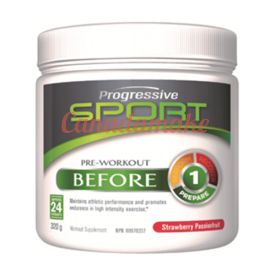 Progressive Sport Pre-Workout Supplement Strawberry Passionfruit 320 g
