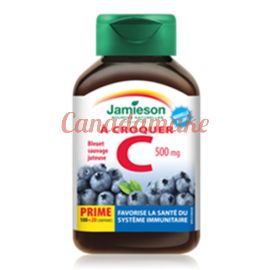 Jamieson Vitamin C Chewable 500mg Wild Blueberry 120tablets