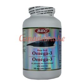 BEC Harp Seal Oil Omega-3 500 mg 500 capsules