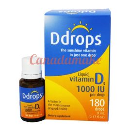 DDrops Liquid Vitamin D3 1000IU 180drops