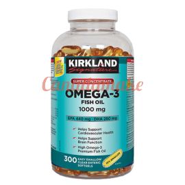 Kirkland Signature Super Concentrate Omega-3 Fish Oil 1000mg 300softgels