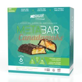 No Sugar Company Meta Bar Chocolate Caramel Peanut 12 x 40 g