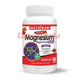 Nutridom Magnesium Bis-Glycinate 200mg per Capsule 120 Count