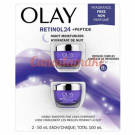 Olay Regenerist Retinol 24 + Peptide Night Facial Moisturizer 2 X 50 ml