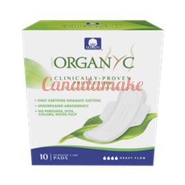 Organyc Pads - Heavy Flow W/Wings Folded 6x10 ct