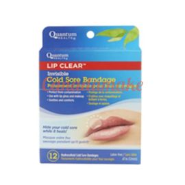 QUANTUM Lip Clear Cold Sore Bandage 12 ct