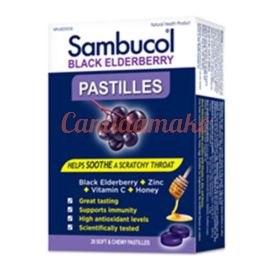 SAMBUCOL Black Elderberry Pastilles 20 ct