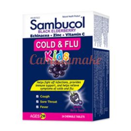SAMBUCOL Cold & Flu Kids Chewables 24 ch