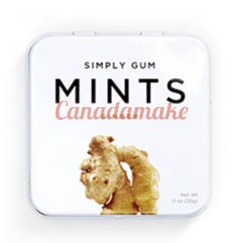 SIMPLY GUM Ginger Natural Mints 6 x 30g