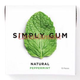 SIMPLY GUM Peppermint Natural Chewing Gum 12 x 15pc