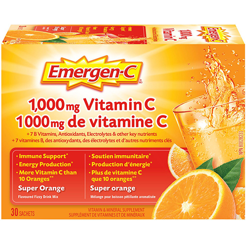 Emergen-C 1000mg Vitamin C Super Orange 30 sachets