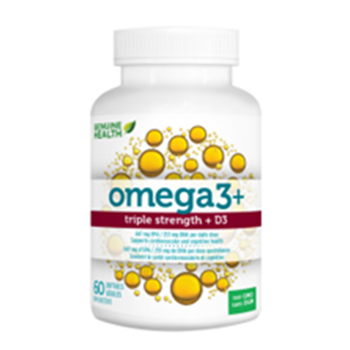 Genuine Health Omega3 Triple Strength D3 60 sg